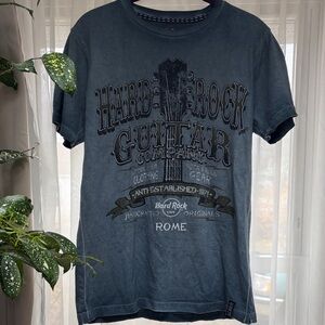 Hard Rock Cafe Charcoal Tee with Graphic Design